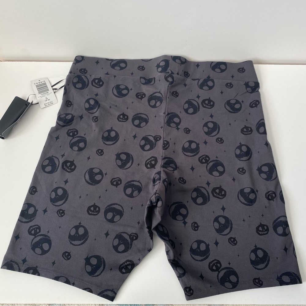 Torrid nightmare before Christmas disney Jack skellington NWT biker shorts 2X - Picture 5 of 8